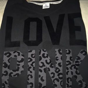 Black & leopard Pink sweat shirt